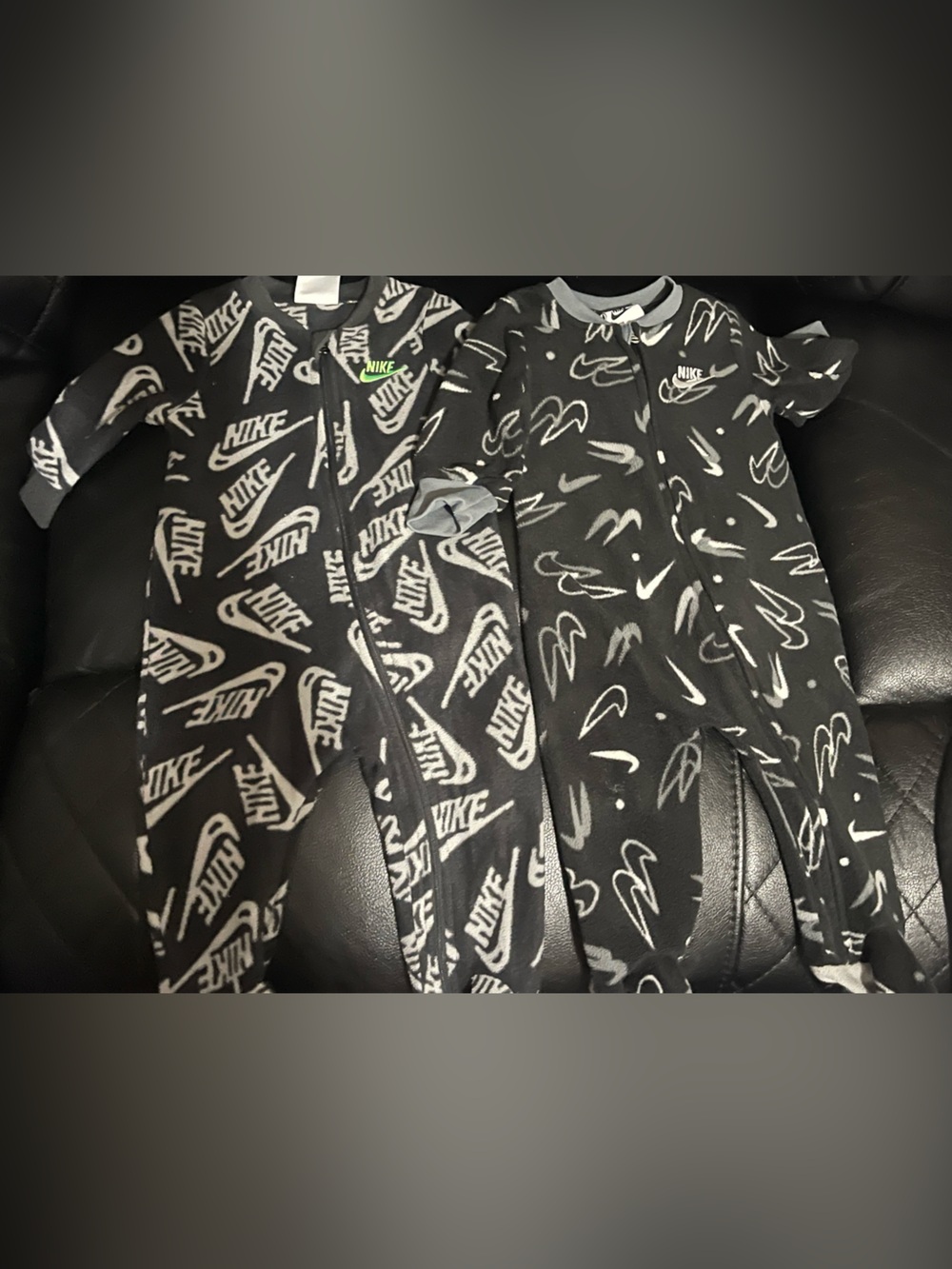 Nike Black Kids Allover Swoosh Joggers